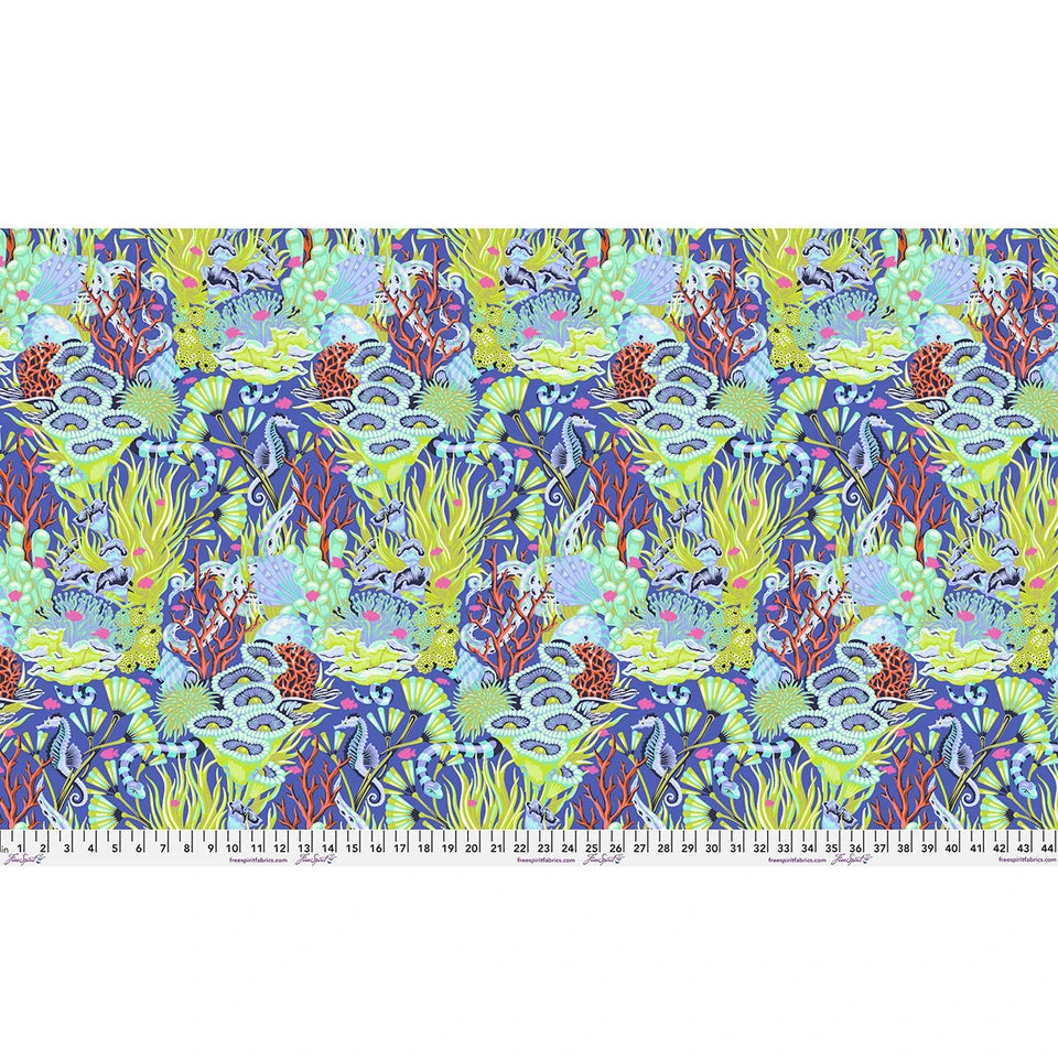 Marine | Reef What You Sew | Tula Pink | Floral Reef