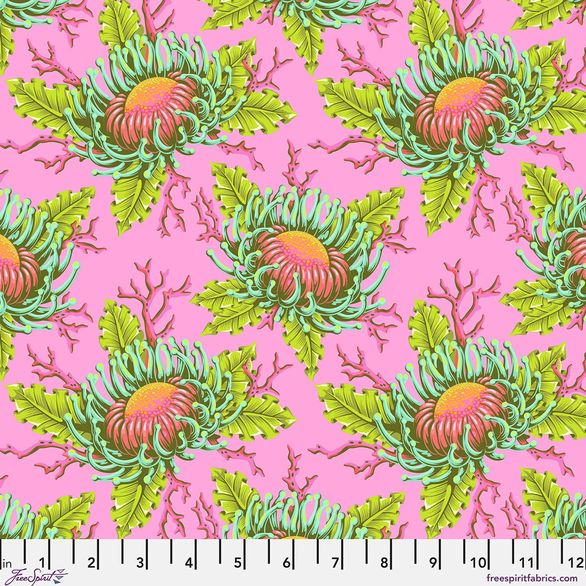 Coralline | Friends & Anemones | Tula Pink | Floral Reef