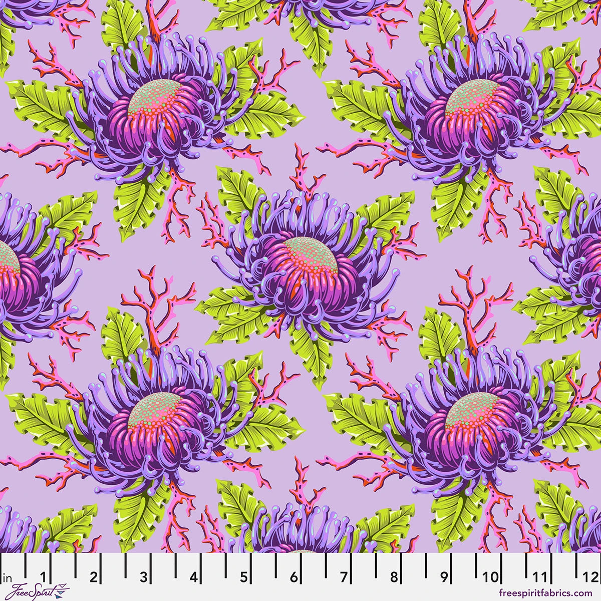 Ultraviolet | Friends & Anemones | Tula Pink | Floral Reef