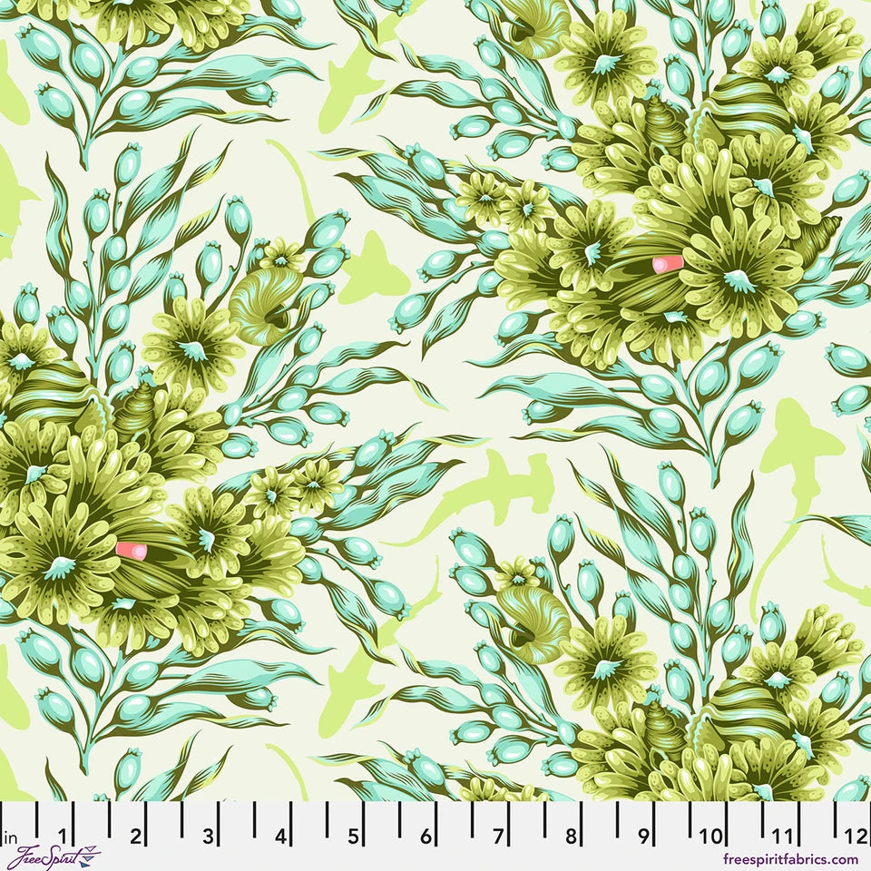 Seagrass | Shadow Sharks | Tula Pink | Floral Reef