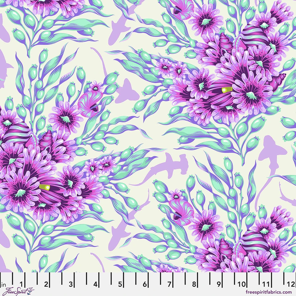 Ultraviolet | Shadow Sharks | Tula Pink | Floral Reef