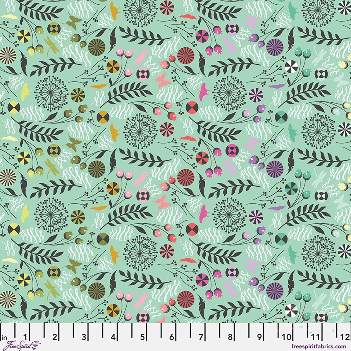 Dandelion - Sweet Mint by Tula Pink | Prince Charming Déjà Vu