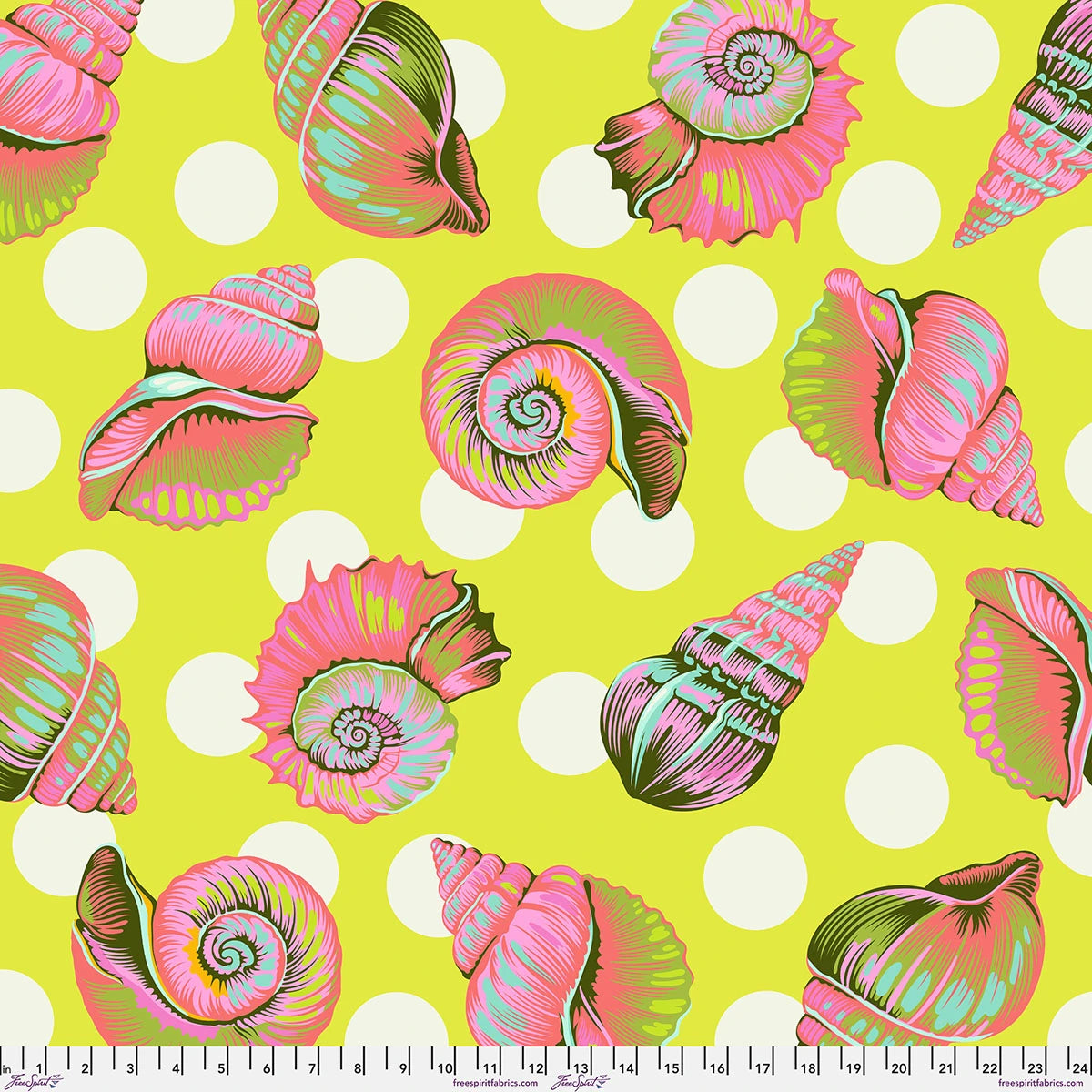 Seagrass | Big Shelly | Backing Fabric|  Tula Pink | Floral Reef