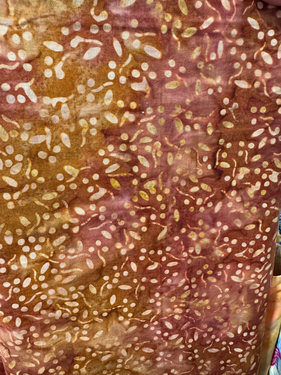 Quilting Batiks Fabric - Rust Color