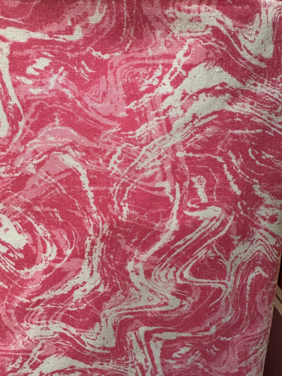 Quilting Cotton Fabric - Pink and White Swirl