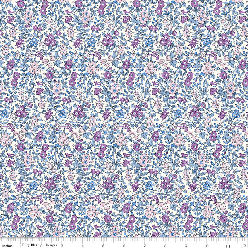 Everlasting Forget Me Not Blossom A | Riley Blake for Liberty Fabrics
