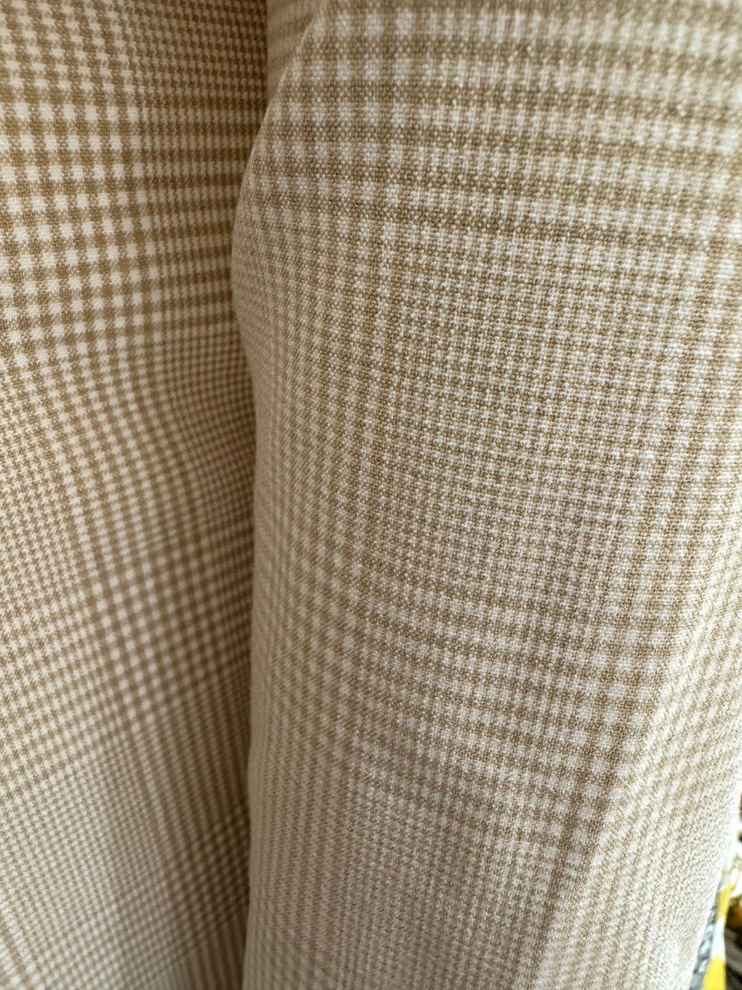 Rayon with Spandex Fabric - Beige Checkered