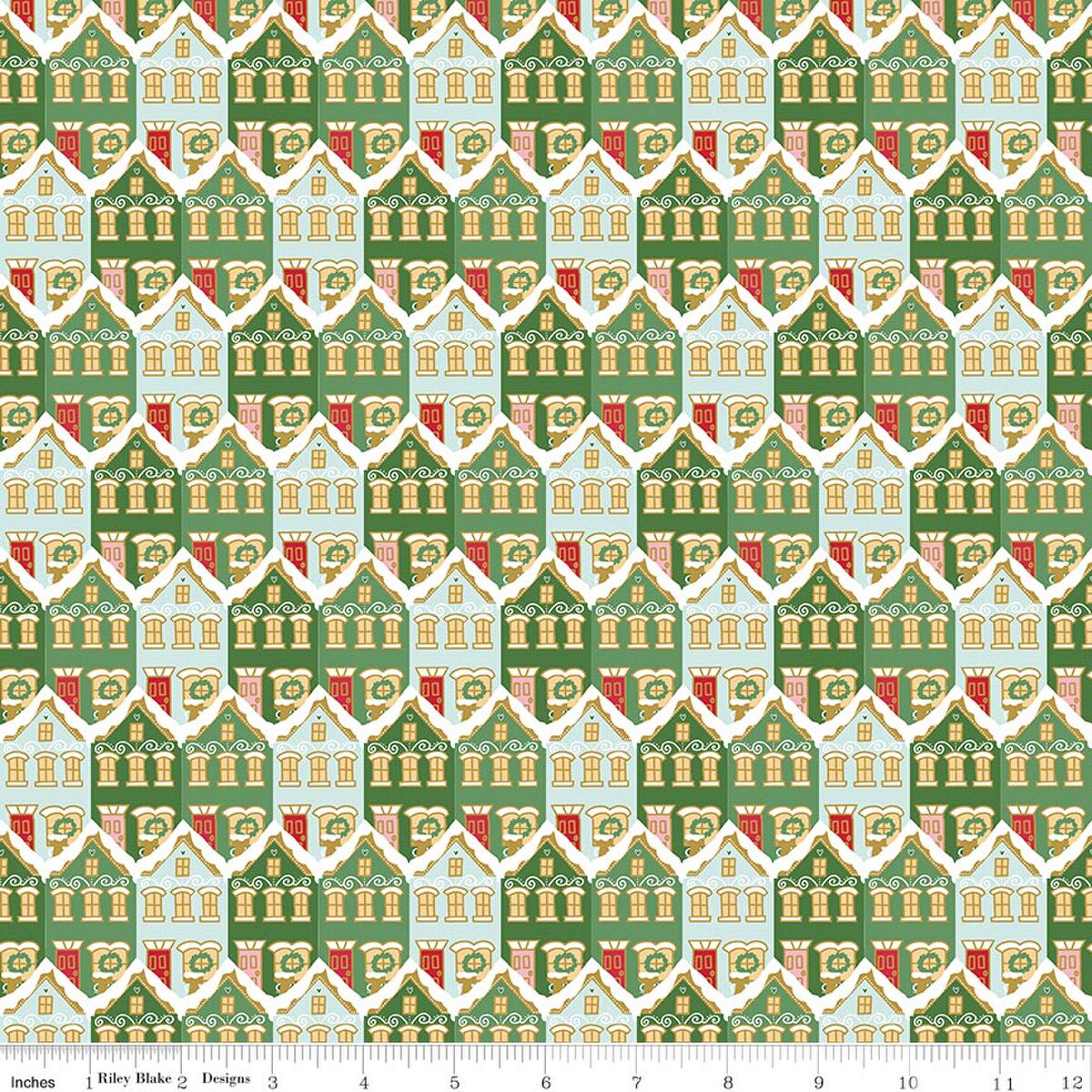 Christmas Houses in Green Sparkle | Melissa Mortenson |  Claus & Co.
