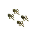 Four Bow Zipper Pulls in Antique