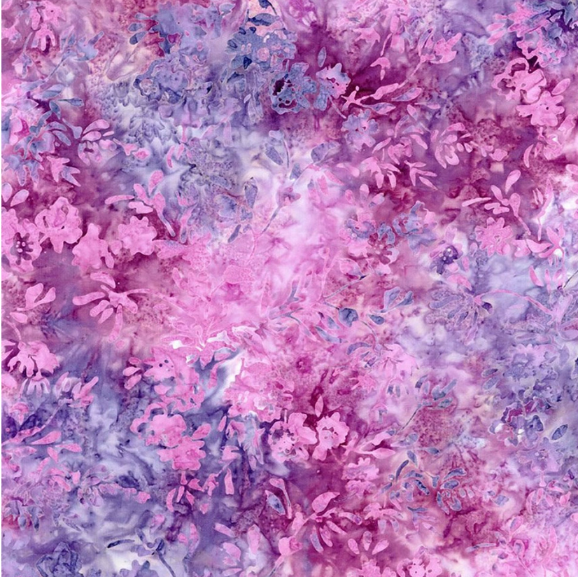 Purple Lakehouse Flowers | Timeless Treasures | Tonga Batiks Plumberry Collection