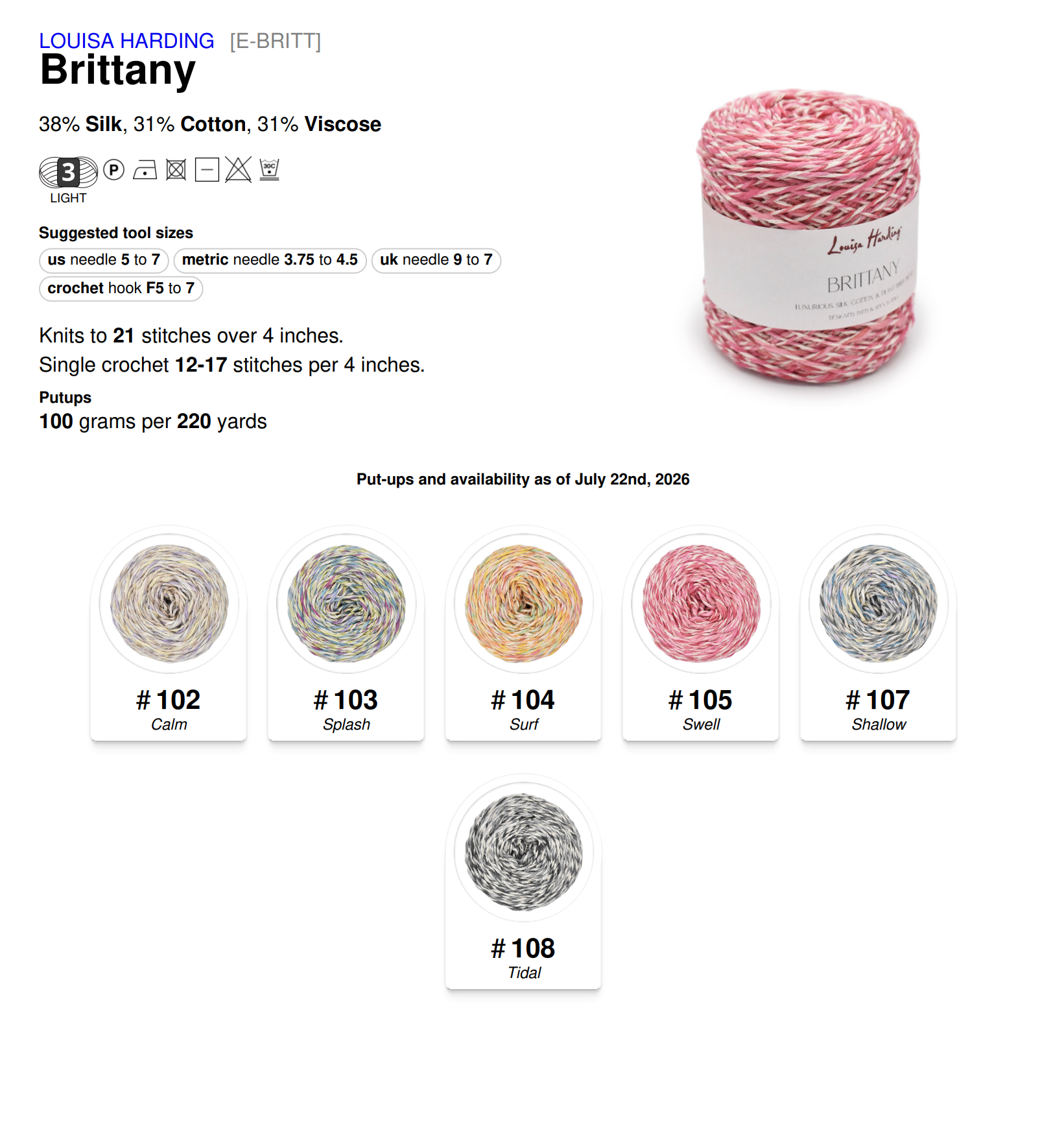 Brittany Yarn | Louisa Harding