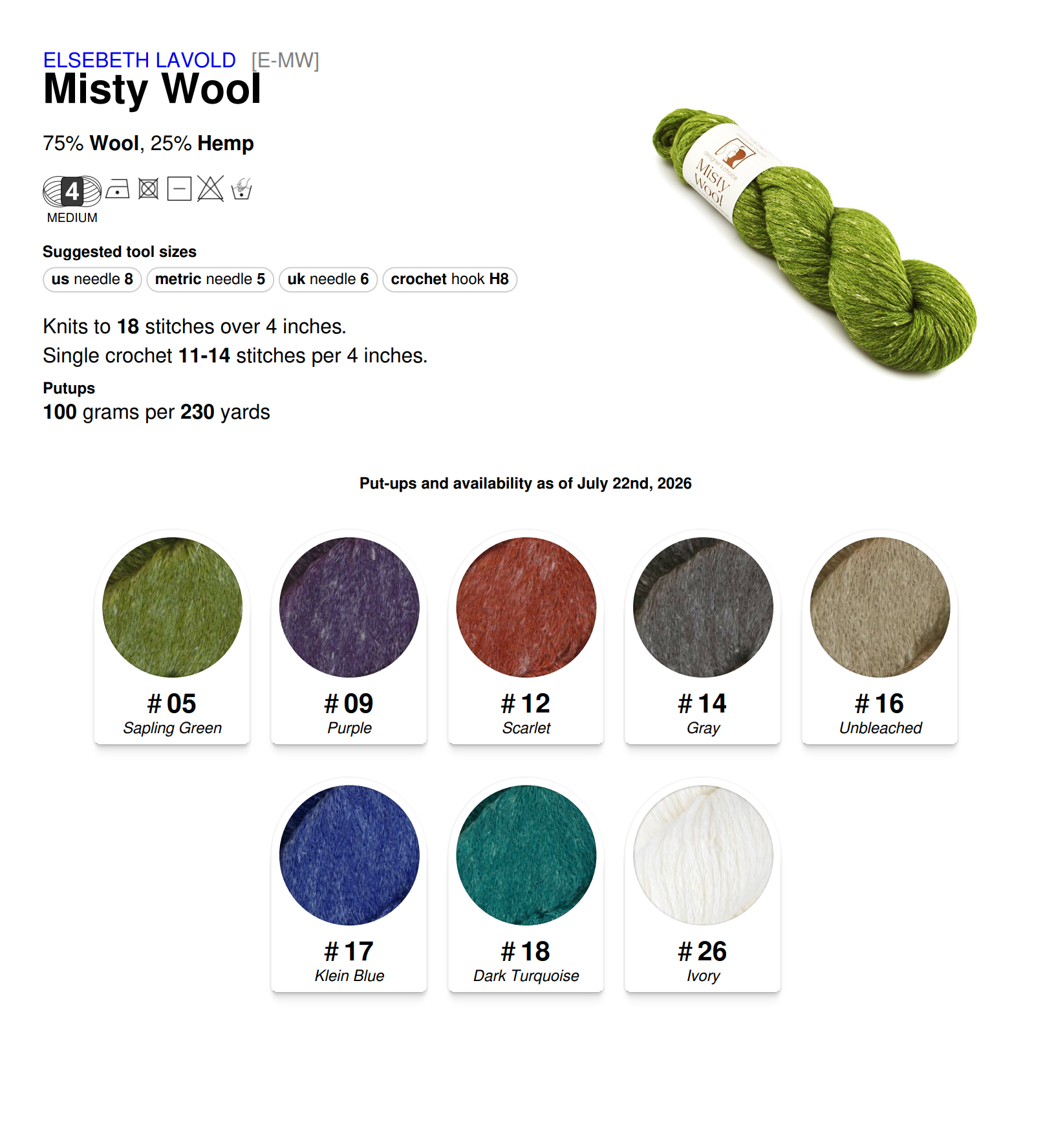 Misty Wool Yarn | by Elizabeth Lavold