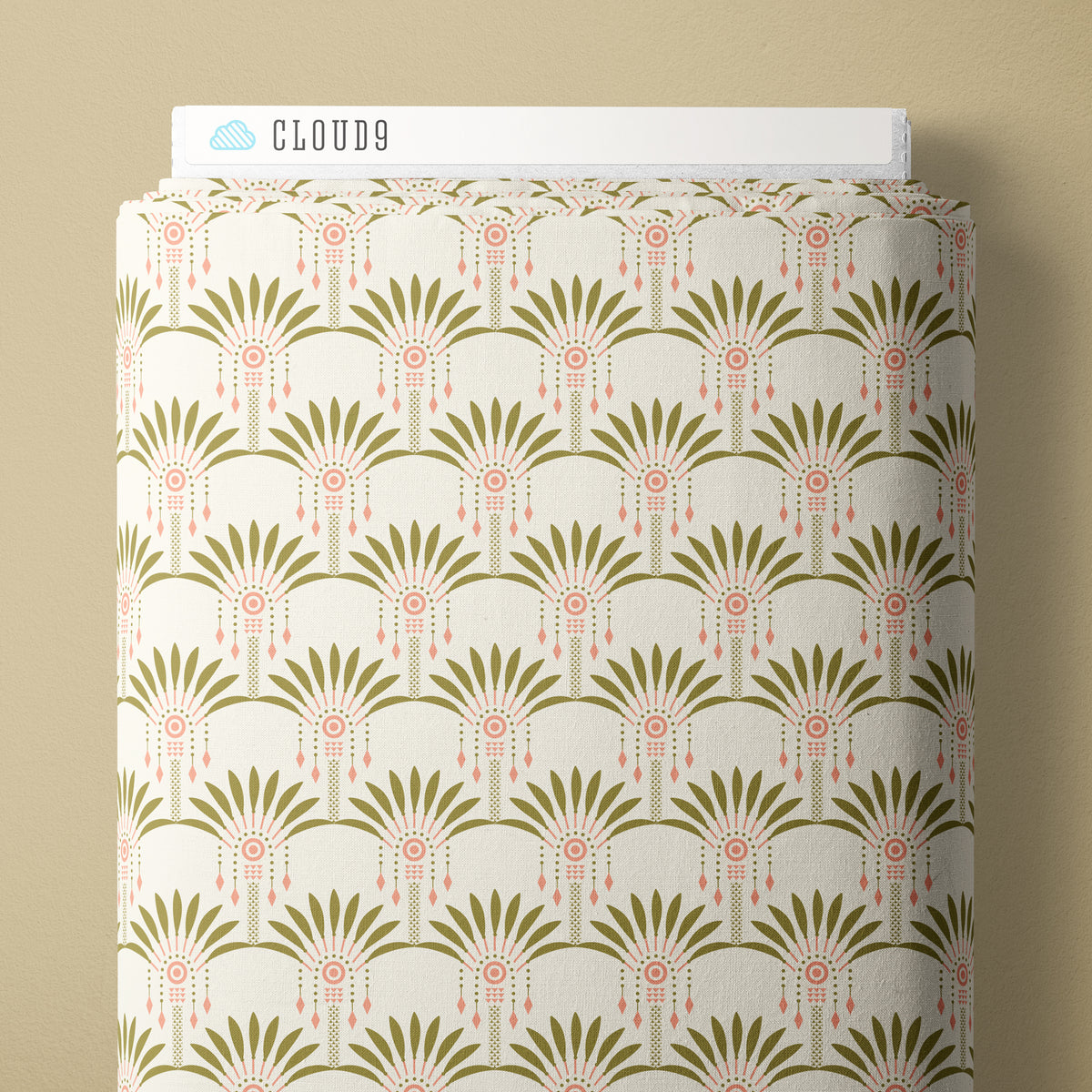Art Deco Palms in Ivory | Serenity Garden | by Dots & Glory | Cloud 9
