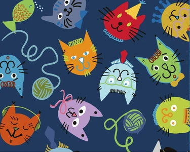 ALLEY CATS Fabric - Laminated Cotton