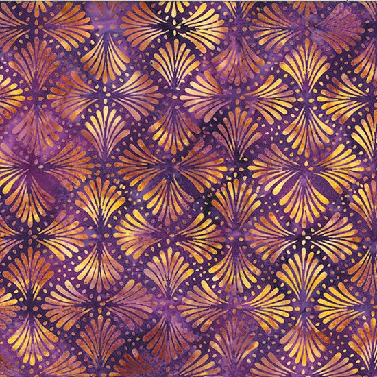 Art Deco in Crocus | Cotton Batiks |  Hoffman Fabrics