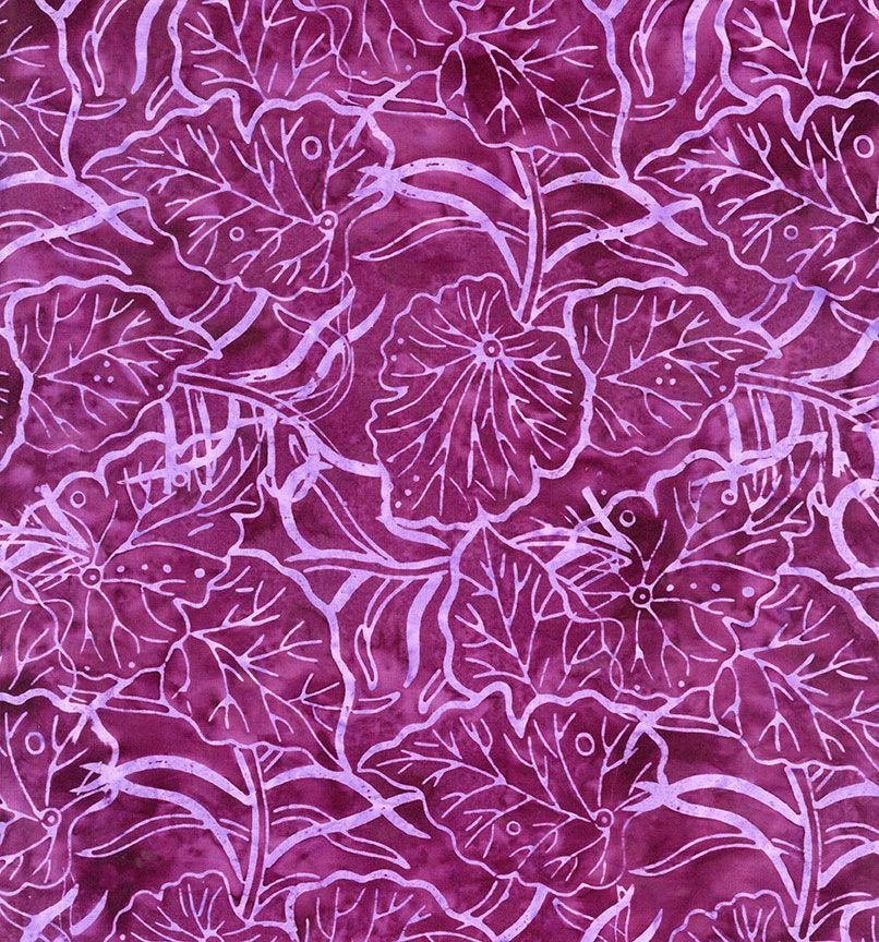 Plum Aquaplants | Timeless Treasures | Tonga Batiks Plumberry Collection