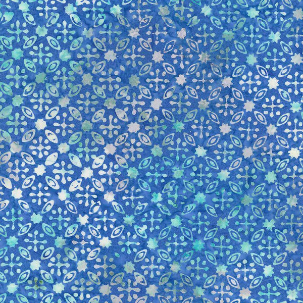 Bluebell Forget Me Not Flower Fence  | Timeless Treasures | Tonga Batiks Bluebell Collection