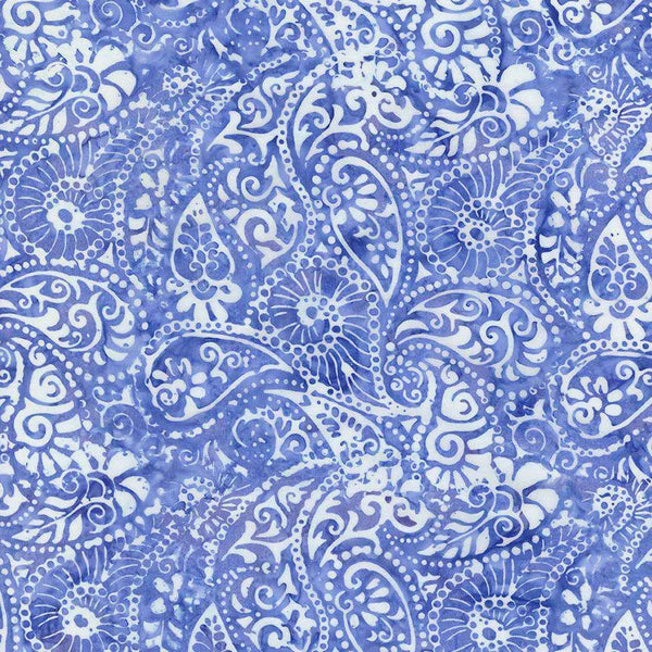 Bluebell Paisley Hyacinth  | Timeless Treasures | Tonga Batiks Bluebell Collection