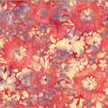 Abstract Flowers in Passion Tea | Cotton Batiks  | Hoffman Fabrics