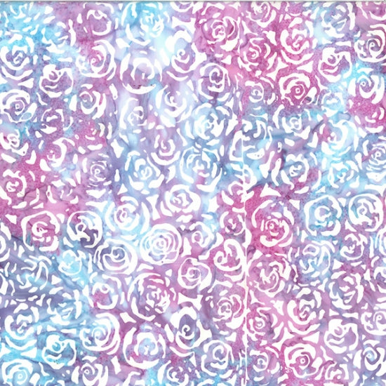 Rose in Blooms | Cotton Batiks |  Hoffman Fabrics