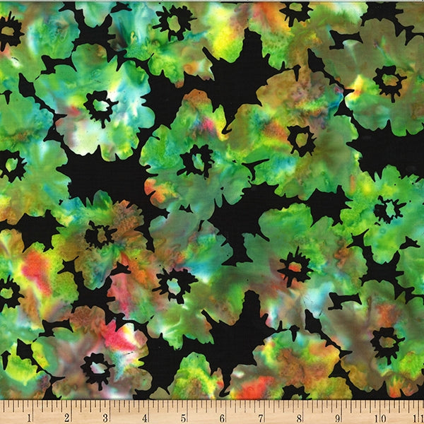 Big Floral in Sunset | Cotton Batiks |  Hoffman Fabrics