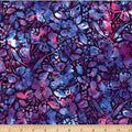 Painted Floral in Grape Juice | Cotton Batiks |  Hoffman Fabrics