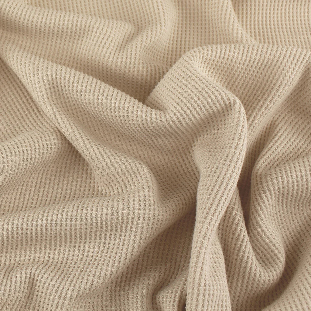 Beige Solid | Mini Waffle Knit