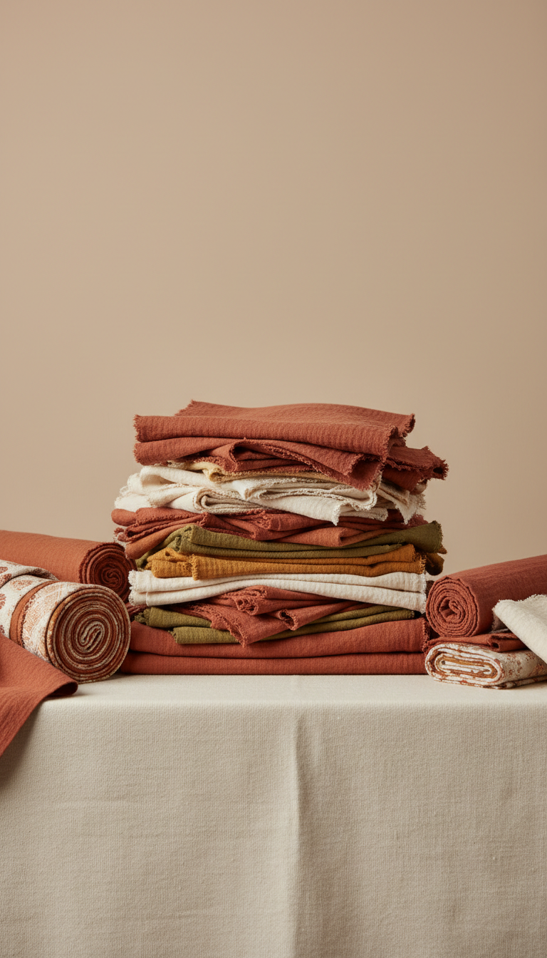 Terracotta Cotton Fat Quarter Stack