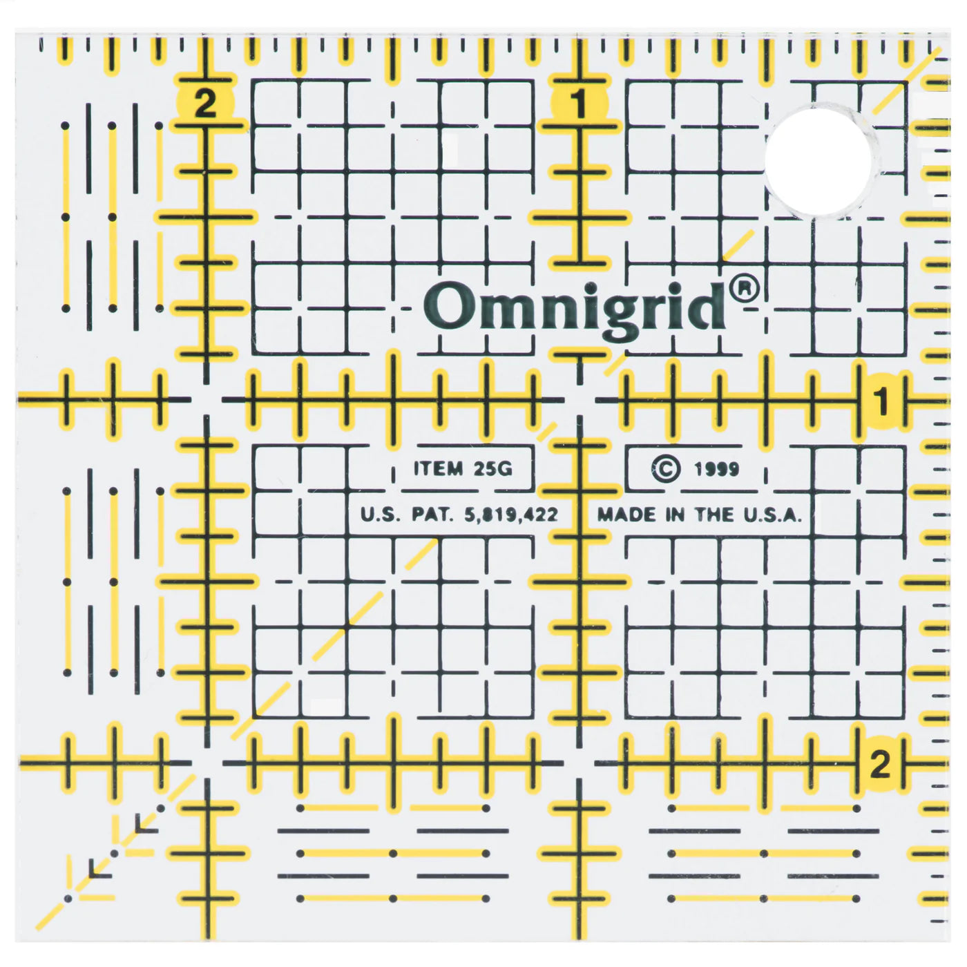 Square Grid Ruler, Omnigrid, 2-1/2" x 2-1/2"