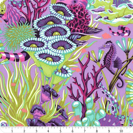 Ultraviolet | Reef What You Sew | Tula Pink | Floral Reef