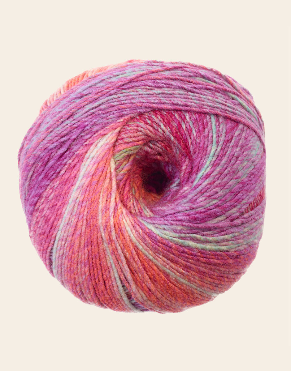 SIRDAR JEWELSPUN ARAN, 200G SELF STRIPING YARN