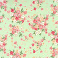 Japanese Sakura Prints Cotton Sheeting - Pastel Green