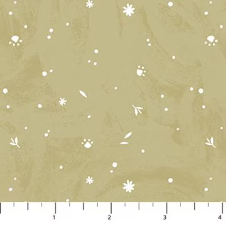 Paws & Play Tan | FIGO Quilting Cotton