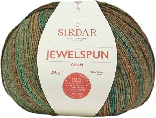 SIRDAR JEWELSPUN ARAN, 200G SELF STRIPING YARN