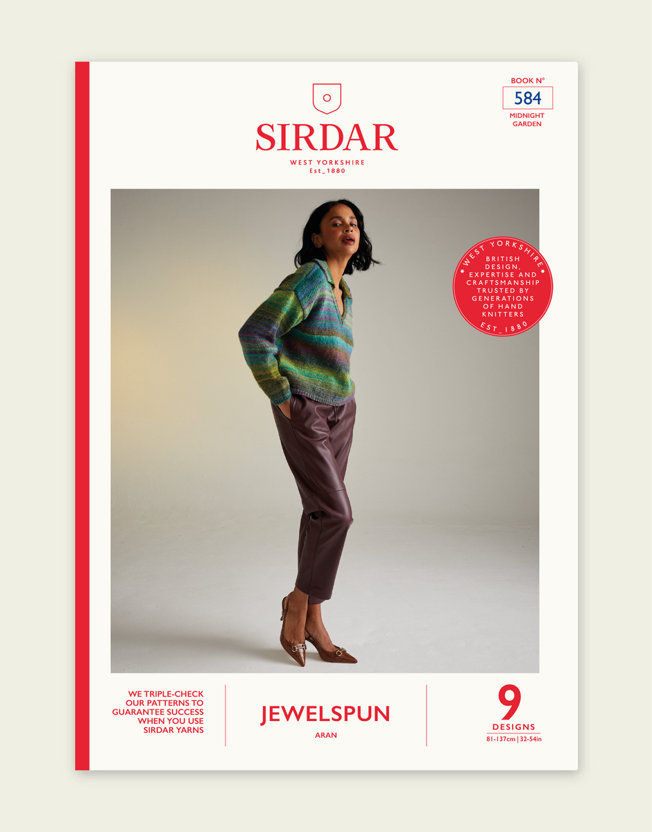 MIDNIGHT GARDEN KNITTING AND CROCHET PATTERN BOOK IN SIRDAR JEWELSPUN ARAN