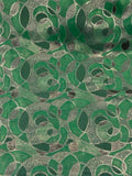 Green and Gold Geometric | Silk Brocade | Made in Italy