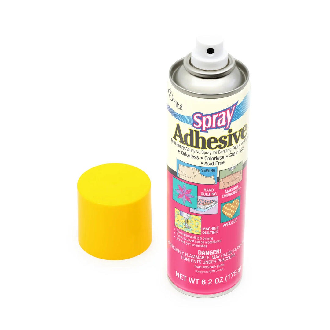 Temporary Spray Adhesive for Bonding Fabric or Paper, Clear, 6.2 oz.