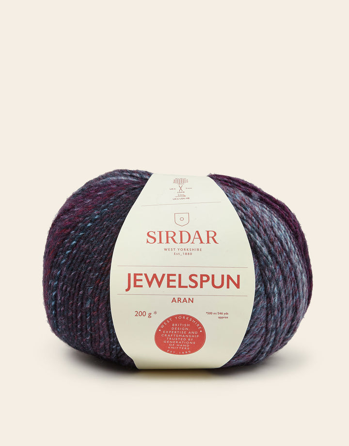 SIRDAR JEWELSPUN ARAN, 200G SELF STRIPING YARN