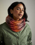 SUNSET STROLL SNOOD IN SIRDAR JEWELSPUN ARAN Midnight Garden Collection