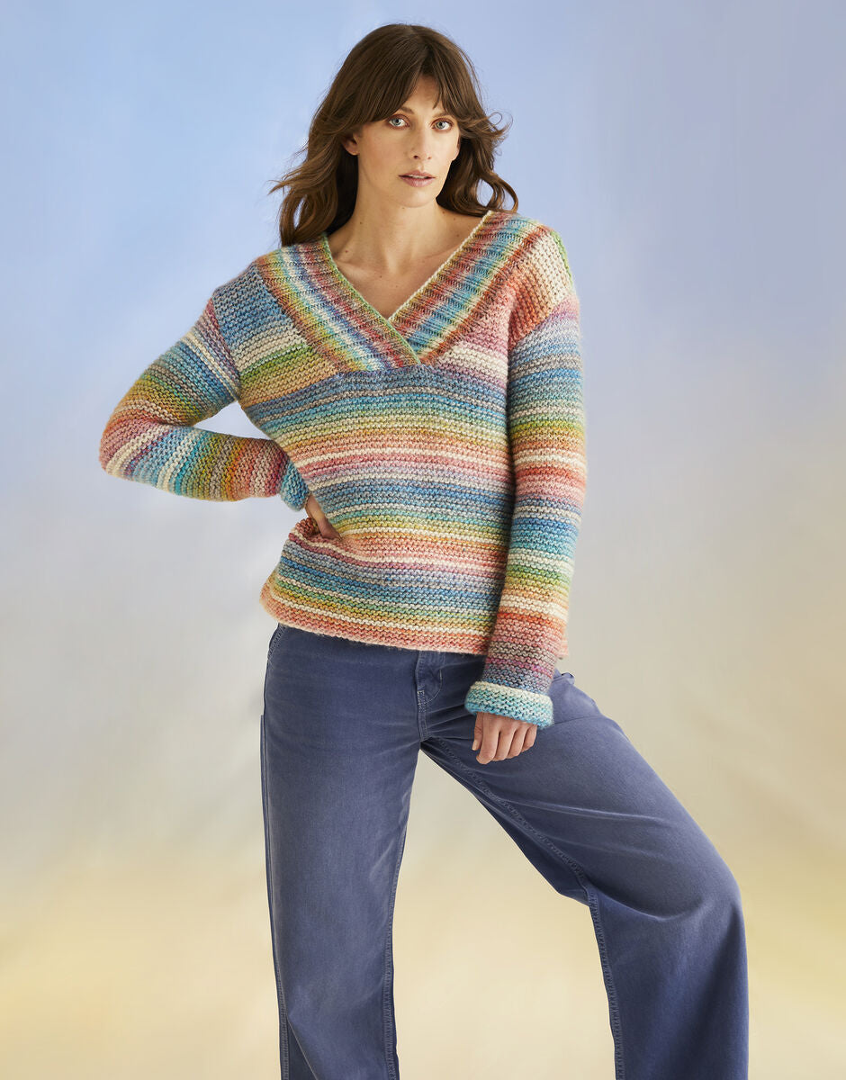 HIGH TIDE SWEATER IN SIRDAR JEWELSPUN WITH WOOL CHUNKY | Ocean Treasures Collection