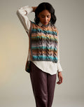 STAGHORN FERN TABARD IN SIRDAR JEWELSPUN ARAN Midnight Garden Collection