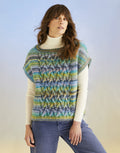 CORAL REEF VEST IN SIRDAR JEWELSPUN WITH WOOL CHUNKY Ocean Treasures Collection