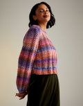 SUNSET ORCHARD SWEATER IN SIRDAR JEWELSPUN ARAN Midnight Garden Collection