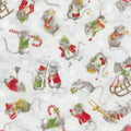The Christmas Mouse Flannel Grey Multi | Sarah Summers