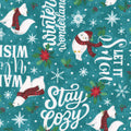 Woodland Wishes Teal Multi | Michael Zendell