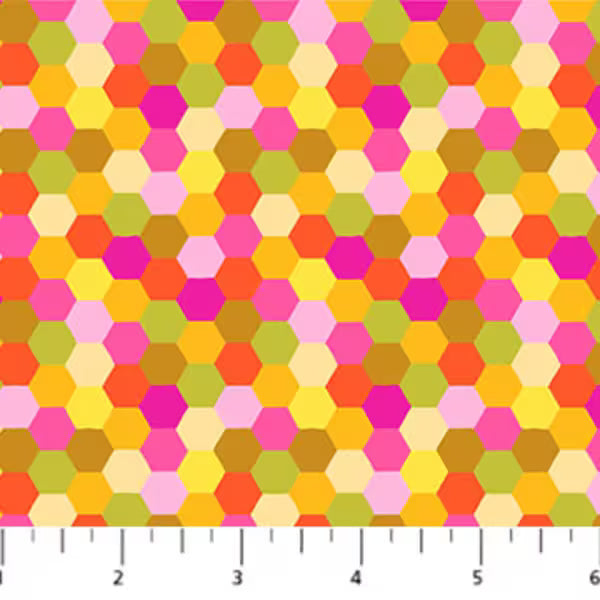 Hexagons - Citrus | by Anna Maria Textiles | Piecework