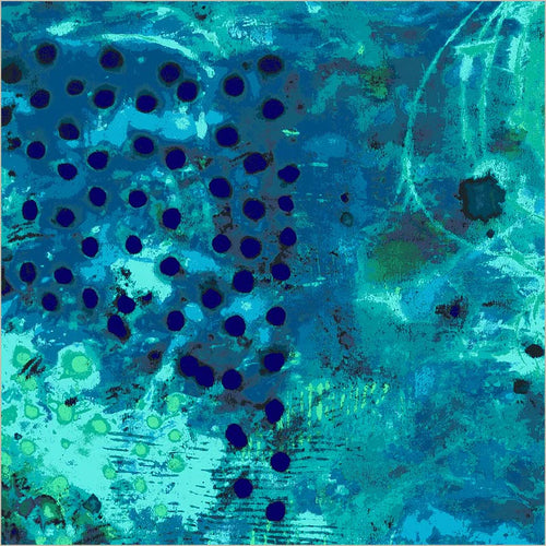108" Spotted Graffiti Blue Hour | Marcia Derse