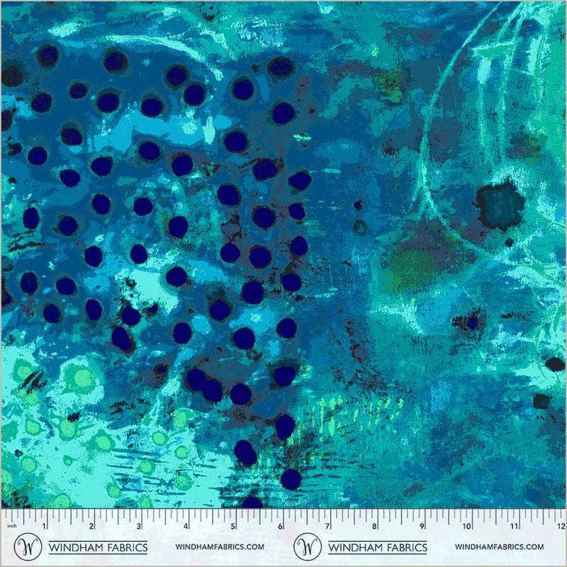 108" Spotted Graffiti Blue Hour | Marcia Derse