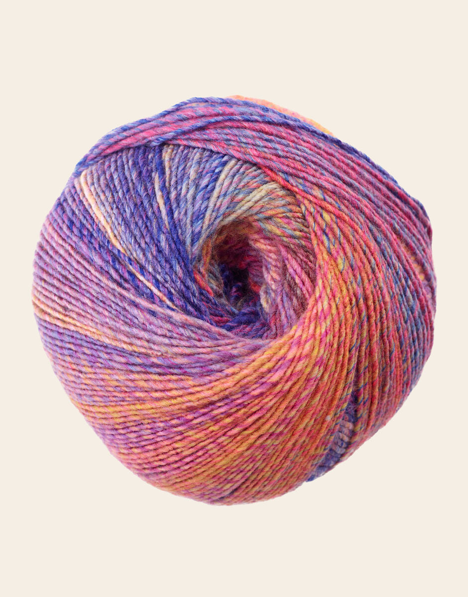 SIRDAR JEWELSPUN ARAN, 200G SELF STRIPING YARN