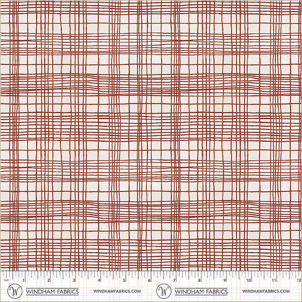 String Theory Plaid in Pomegranate | The Plaid One | Marcia Derse